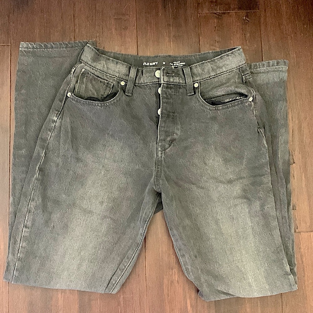 O.G. straight faded black girls jeans